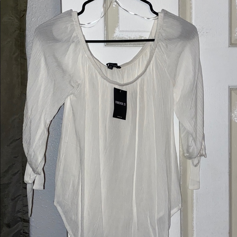 White off the shoulder top